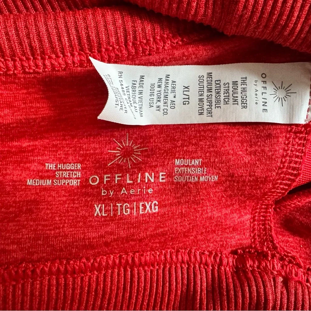 OFFLINE By Aerie | The Hugger Matching Ribbed Workout Set | L/XL - Red - Picture 7 of 12